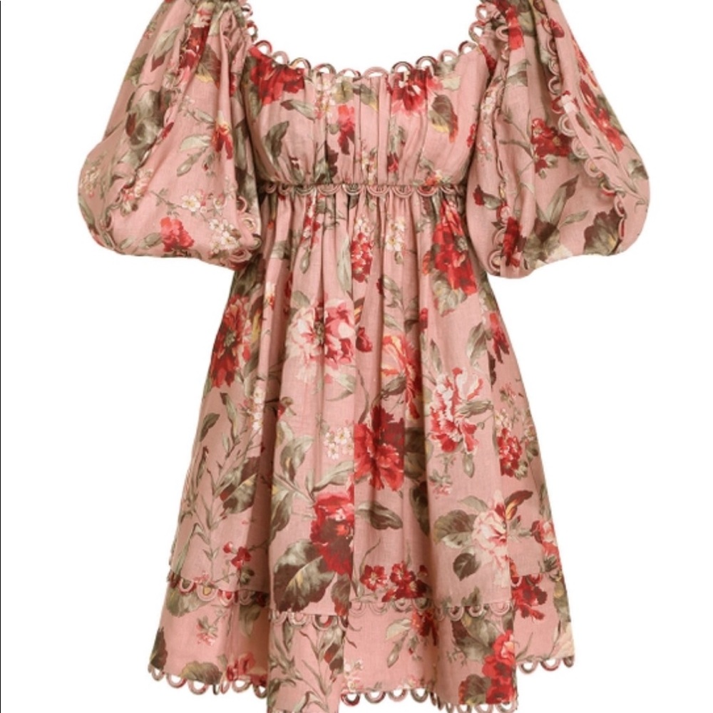 Zimmermann Floral Pink Mini Dress